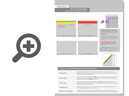 Product Bild block_mit_leimbindung_und_deckblatt__din_a4_quer__200_blatt__4_4_farbig_beidseitig_bedruckt